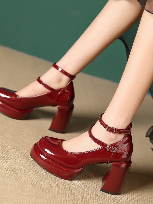 Patent Leather Mary Jane High Heels