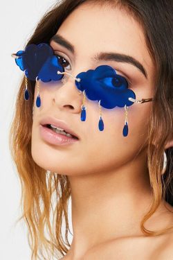 Personalized Royal Blue Cloud Droplet Sunglasses