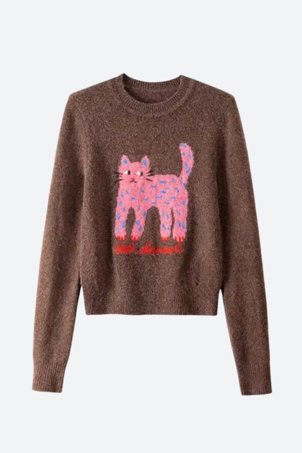 Pink Cat Sweater