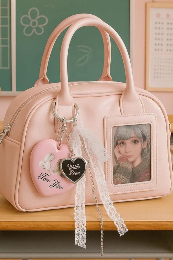 Pink Ita Bag – Kawaii Retro Pillow Crossbody Handbag