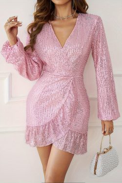 Pink Sequin Dress