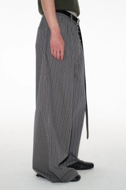 Pinstripe Wide Leg Pants