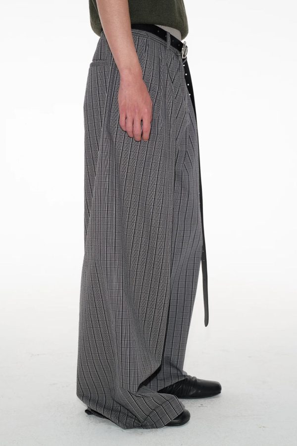 Pinstripe Wide Leg Pants