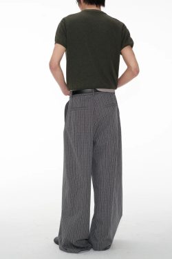 Pinstripe Wide Leg Pants