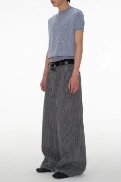 Pinstripe Wide Leg Pants