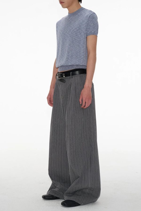 Pinstripe Wide Leg Pants