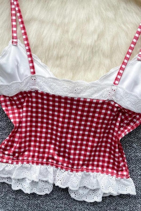 Plaid Bustier Crop Top