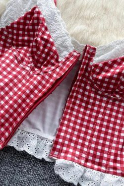 Plaid Bustier Crop Top