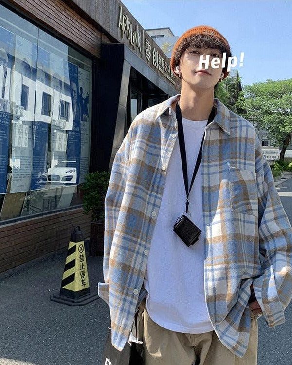 Plaid Flannel Men Shirt