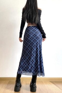 Plaid Midi Skirt