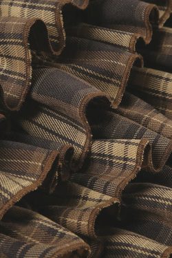 Plaid Ruffled Mini Skirt