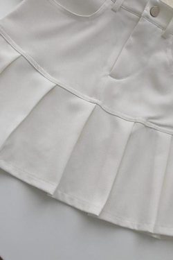 Pleated College Mini Skirt