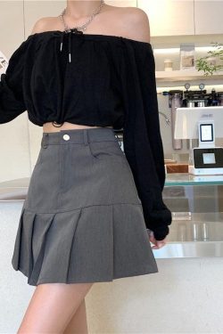 Pleated College Mini Skirt