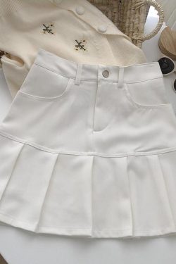 Pleated College Mini Skirt
