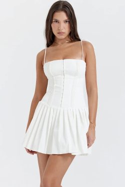 Pleated Corset Mini Dress