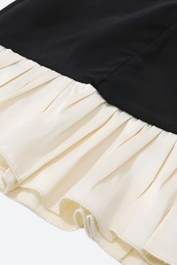 Pleated Hem Mini Dress