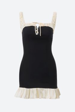 Pleated Hem Mini Dress