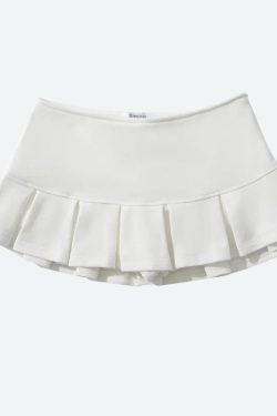 Pleated Micro Mini Skort