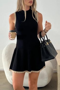 Pleated Mini Dress