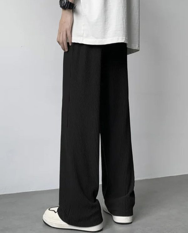 Pleated Straight Leg Pants