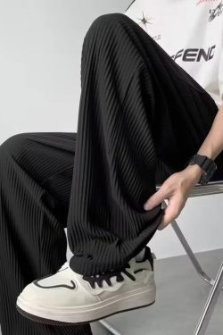 Pleated Straight Leg Pants