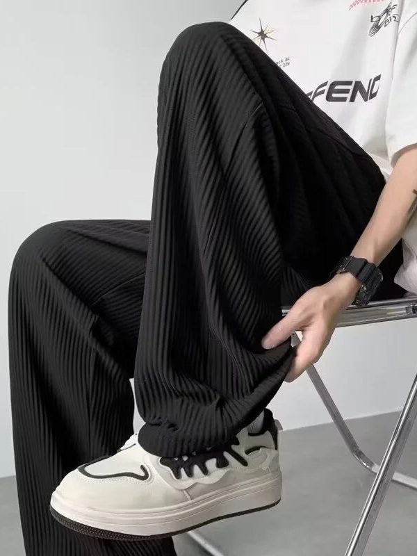Pleated Straight Leg Pants