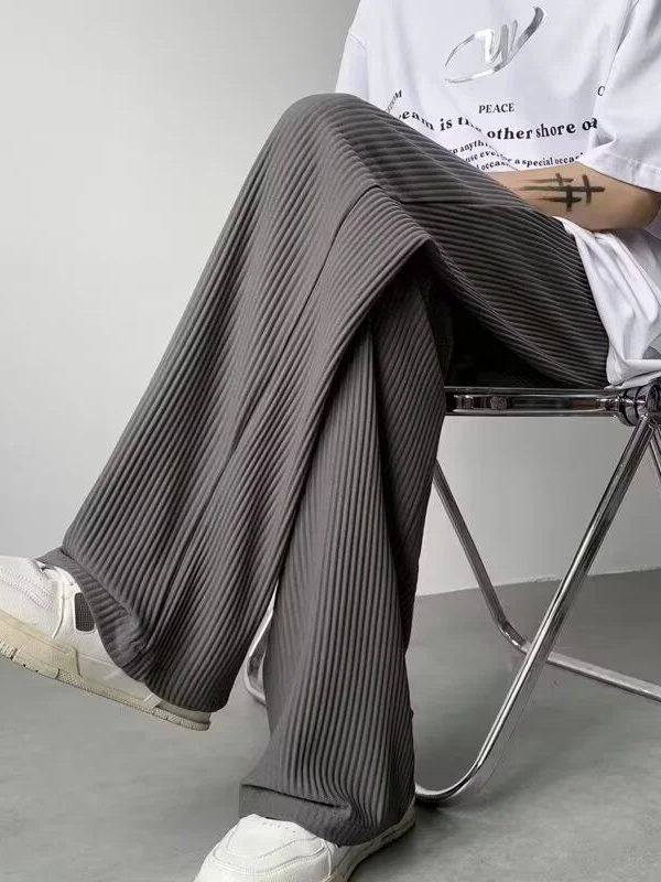 Pleated Straight Leg Pants