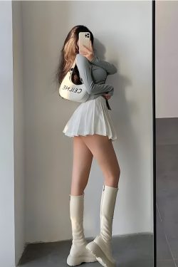 Pleated Tennis Mini Skirt