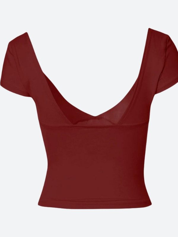 Plunge Neck Bodycon Top