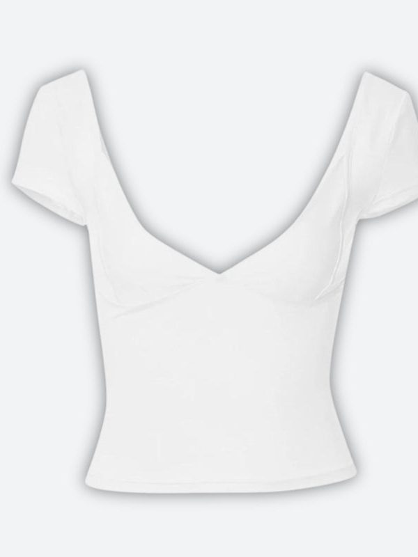 Plunge Neck Bodycon Top