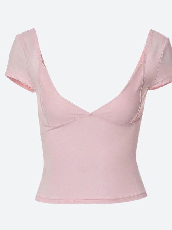 Plunge Neck Bodycon Top