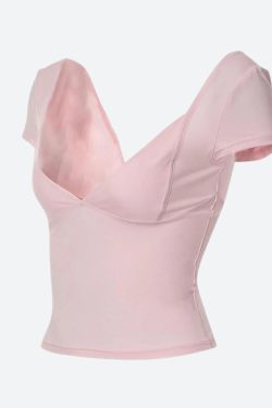 Plunge Neck Bodycon Top