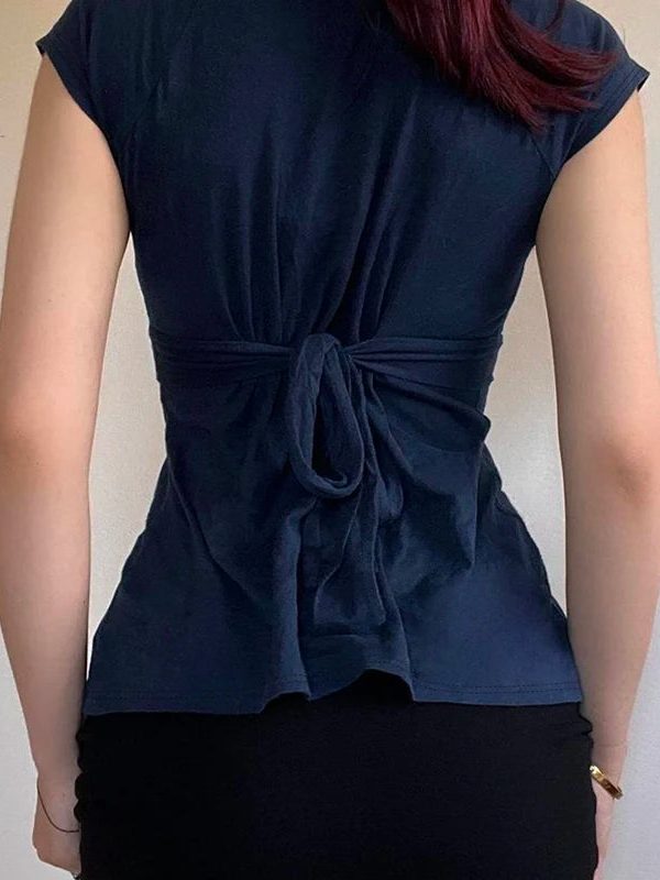 Plunge Tie Back Top