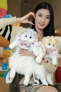 Plush Cat Doll Backpack Cute Fluffy Kawaii Rucksack