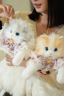 Plush Cat Doll Backpack Cute Fluffy Kawaii Rucksack