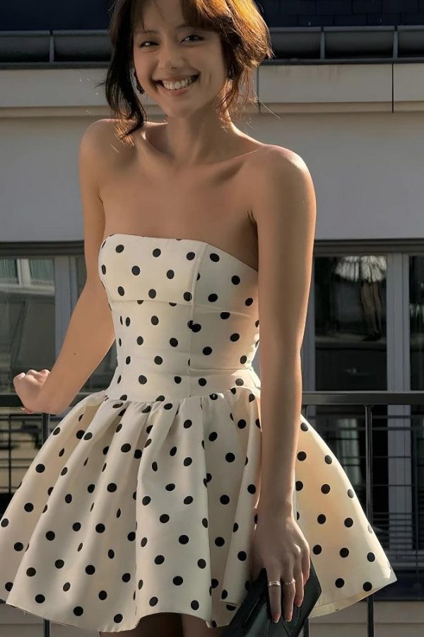 Polka Dot Preppy Mini Dress