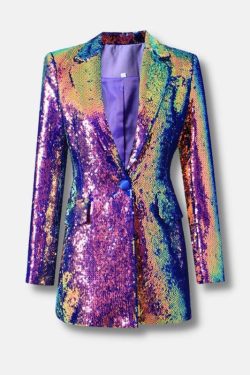 Premium Sequin Long Blazer
