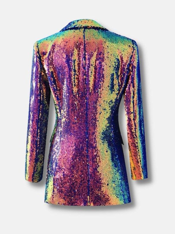 Premium Sequin Long Blazer