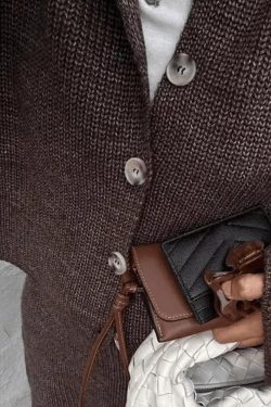 Preppy Knitted Cardigan & Mini Skirt Two Piece Set