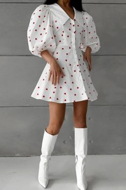 Puff Sleeve Mini Dress