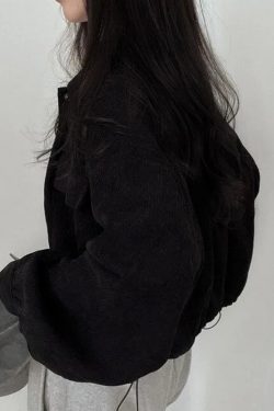 Puff Sleeved Corduroy Crop Shirt