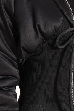 Puffer Corduroy Zip-Up Jacket