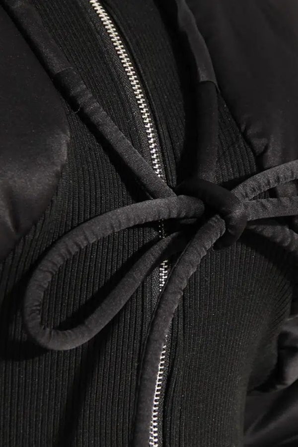 Puffer Corduroy Zip-Up Jacket