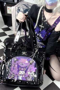 Punk Clear Doll Shoulder Bag Metal Skull Chain Lolita Totes