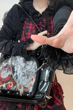 Punk Clear Doll Shoulder Bag Metal Skull Chain Lolita Totes