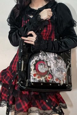 Punk Clear Doll Shoulder Bag Metal Skull Chain Lolita Totes