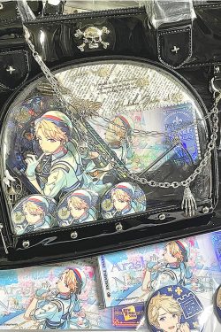 Punk Clear Doll Shoulder Bag Metal Skull Chain Lolita Totes