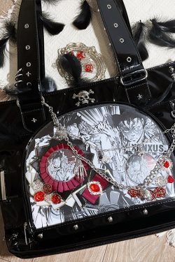 Punk Clear Doll Shoulder Bag Metal Skull Chain Lolita Totes