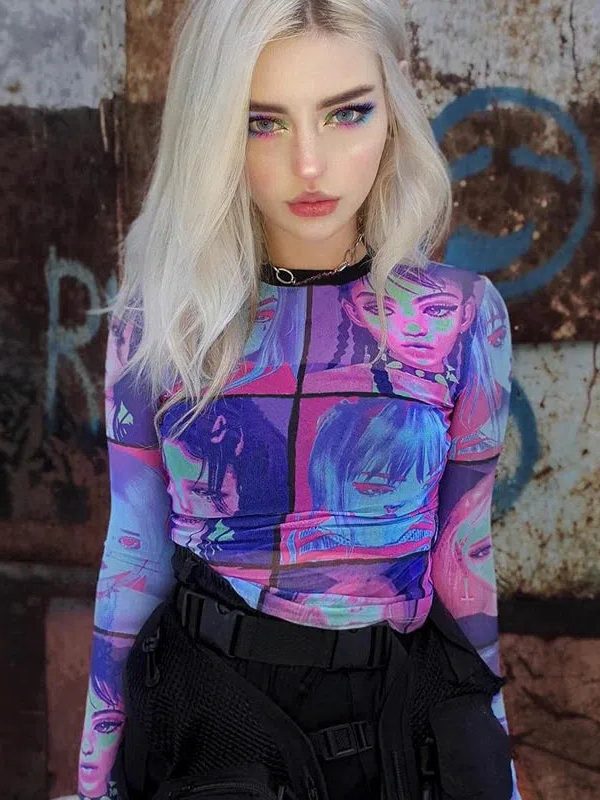 Punk Girls Mesh Top