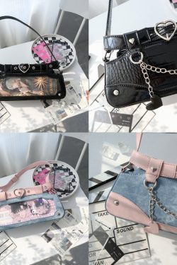 Punk Vintage Y2K Ita Clutch Bag for Women